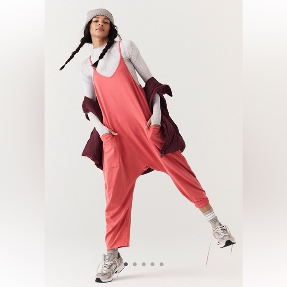 Free People FP Movement Hot Shot Onesie - Coral - Picture 1 of 6